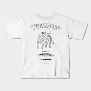 Taurus Zodiac Design Kids T-Shirt